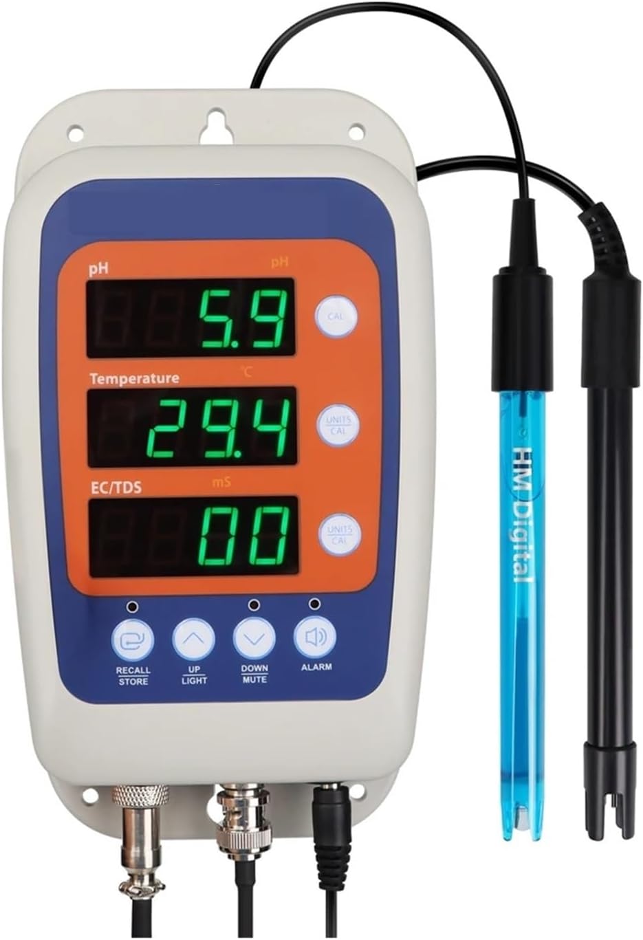 土壌酸度計、 4 in 1 PH水質テスター 温度 EC ORPモニター 導電